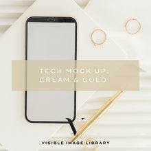 Load image into Gallery viewer, TECH MOCK UP: Cream &amp; Gold

