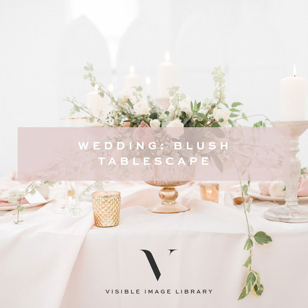 WEDDING: Blush pink tablescape